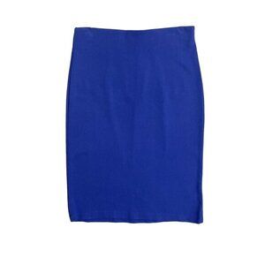 Philosophy Blue Stretch Jersey Pencil Skirt Above Knee Fitted SZ 4